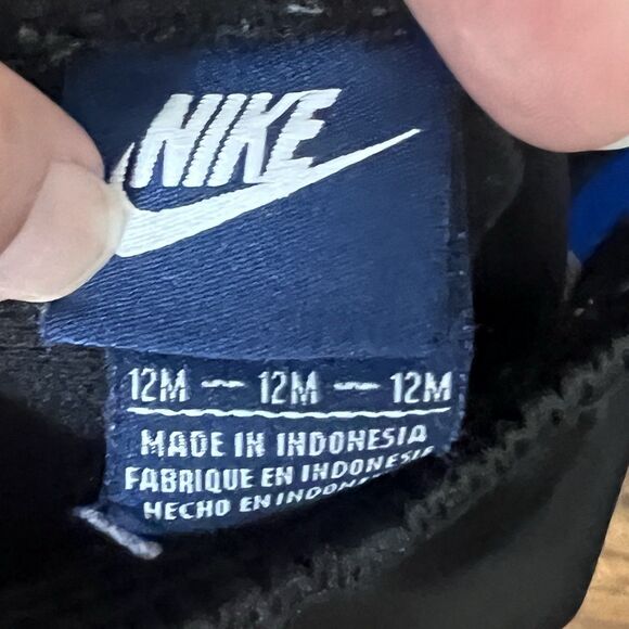 Nike Sz 12 Months Baby Full Zip Front Activewear Track Outfit Blue Blk Orange - Picture 5 of 5